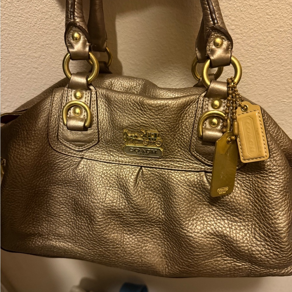Coach Gold Leather Satchel